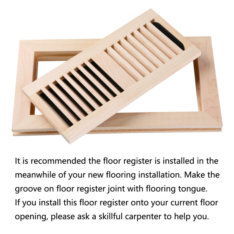 maple floor register flush mount